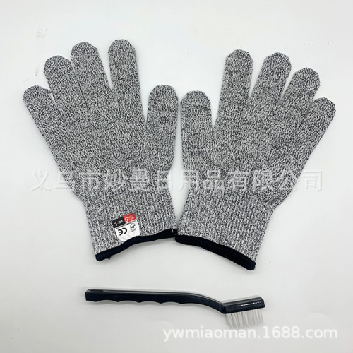 不鏽鋼多功能切菜器套裝曼陀林刨絲器切片器防割手套清潔刷套