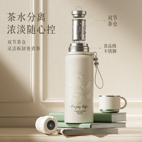 爆款316保溫杯大容量女款茶水分離泡茶杯2024新款大號保溫壺杯子
