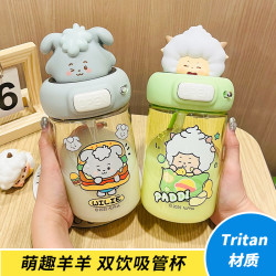 水杯喜羊羊與灰太狼高顔值家用卡通可愛兒童杯子可攜式新款學生杯子