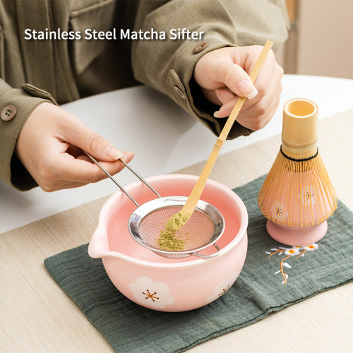 日式抹茶茶具套裝7件套彩盒陶瓷百本立茶筅日本抹茶碗