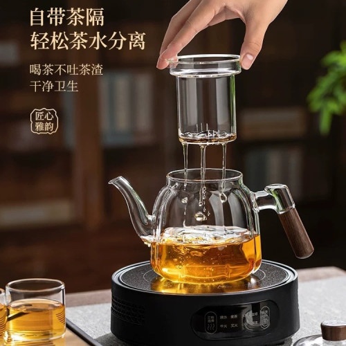玻璃泡茶壺加厚耐高溫燒水煮茶壺家用泡花茶耐高溫專用茶水分離壺