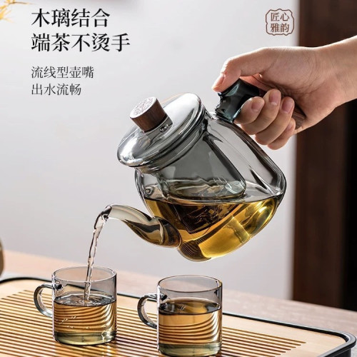 玻璃泡茶壺加厚耐高溫燒水煮茶壺家用泡花茶耐高溫專用茶水分離壺