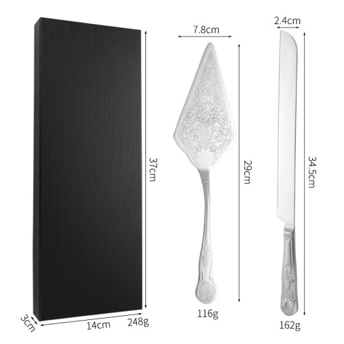 304不鏽鋼蛋糕刀鏟婚禮披薩吐司刀鏟禮品套件 烘焙刮刀麵包西點刀