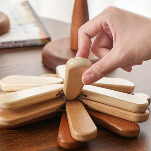 高級感聖誕樹隔熱墊餐桌擺件創意一棵樹實木防燙鍋墊折曡盃墊碗墊 高級感聖誕樹隔熱墊餐桌擺件創意一棵樹實木防燙鍋墊折曡盃墊碗墊