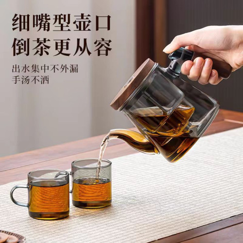飄逸杯泡茶壺全玻璃內膽家用沏茶過濾按壓式沖茶器茶水分離泡茶杯