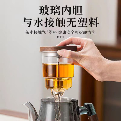 飄逸杯泡茶壺全玻璃內膽家用沏茶過濾按壓式沖茶器茶水分離泡茶杯