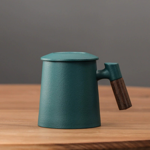 陶瓷茶水分離泡茶杯帶蓋馬克杯過濾辦公杯個人專用水杯 陶瓷茶水分離泡茶杯帶蓋馬克杯過濾辦公杯個人專用水杯
