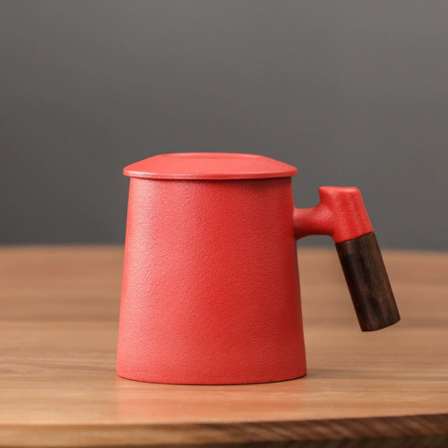 陶瓷茶水分離泡茶杯帶蓋馬克杯過濾辦公杯個人專用水杯 陶瓷茶水分離泡茶杯帶蓋馬克杯過濾辦公杯個人專用水杯