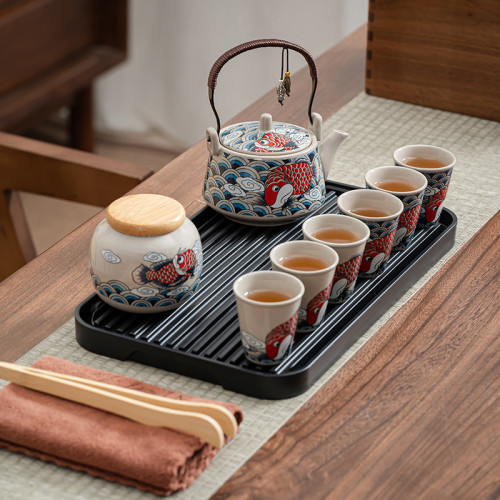 中式老段泥提梁壺功夫茶具年會套裝活動節慶伴手禮品禮盒