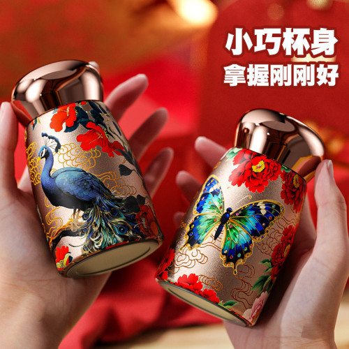 迷你保溫杯女2025新款高顔值小容量可攜式水杯國風陶瓷口袋隨手杯子