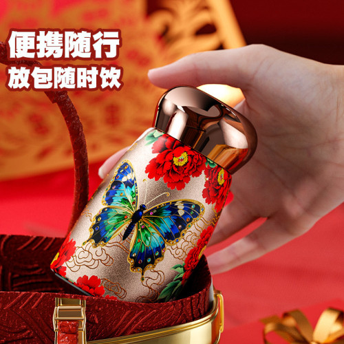 迷你保溫杯女2025新款高顔值小容量可攜式水杯國風陶瓷口袋隨手杯子