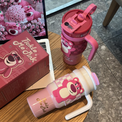 草莓熊星光保溫杯可愛高顔值雙飲大容量316不鏽鋼冰霸汽車杯水杯