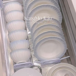 陶瓷碗盤套裝家用加厚碗碟釉下彩餐具碗筷組合密文