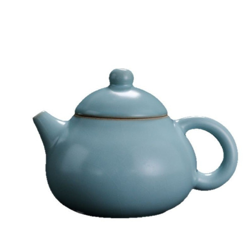 尋汝陳全貴大師汝窰茶壺泡茶單壺陶瓷汝瓷開片天青色功夫茶具高檔