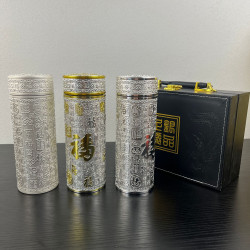 禮盒裝商務保溫杯百福九龍杯銀離子真空雙層內膽高檔禮品水杯