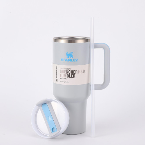 新款 史丹利stanley同款不鏽鋼帶手柄吸管汽車杯大容量保溫杯
