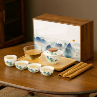 器汝堂沐涵國潮茶具套裝陶瓷禮品商務伴手禮開業活動中秋國慶
