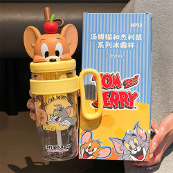 貓和老鼠水杯女生高顔值2025新款吸管杯子Tritan夏日大容量冰霸杯