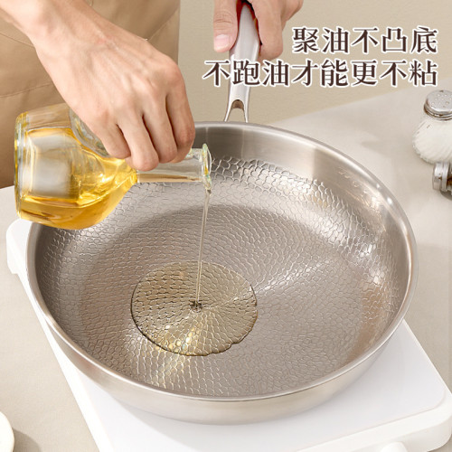 鈦平底鍋家用無塗層牛排煎鍋鈦合金不沾鍋爐具通用德國高級有鈦鍋