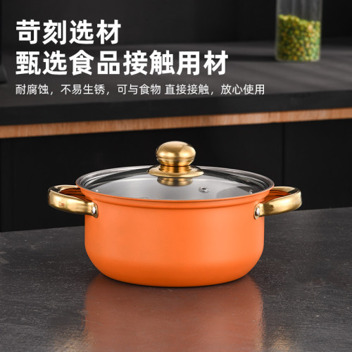 鍋具套裝彩色不沾鍋12pcs煎鍋湯鍋12件套cookware set pots