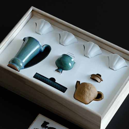 梵汝無物無欲紫砂茶壺混搭茶具套裝手工陶瓷功夫茶具伴手禮詫寂風