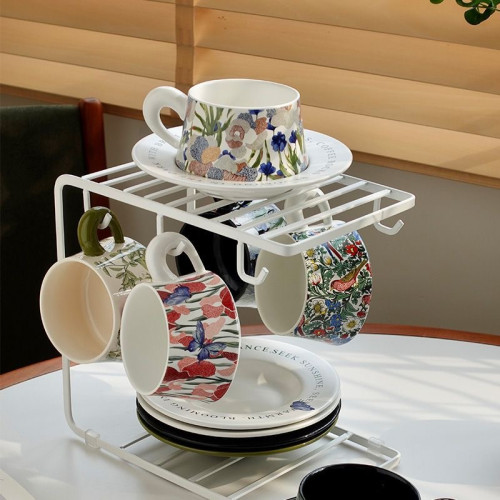 創意歐式輕奢復古咖啡杯架掛架水杯架收納架倒掛瀝水架辦公室家居 創意歐式輕奢復古咖啡杯架掛架水杯架收納架倒掛瀝水架辦公室家居