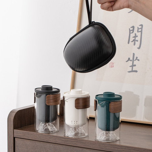 陶瓷快客杯一壺四杯車用可攜式旅行茶具套裝家用戶外功夫茶具全套