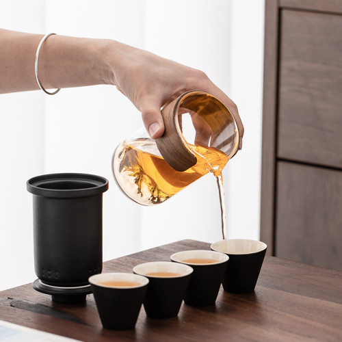 陶瓷快客杯一壺四杯車用可攜式旅行茶具套裝家用戶外功夫茶具全套