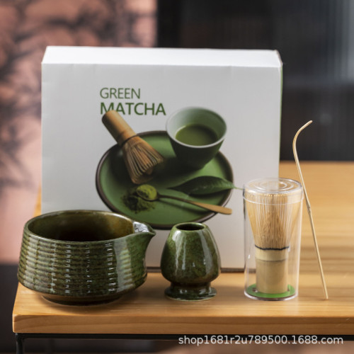 日式窰變復古抹茶百本立工具帶嘴仿宋點茶打茶器茶具套裝禮盒