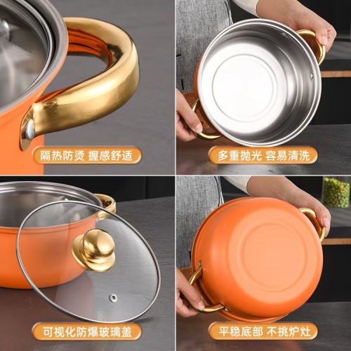 12件套鍋具套裝奶鍋湯鍋煎鍋組合套裝通用
