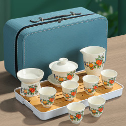 高白瓷功夫茶具禮盒裝家用茶壺套裝辦公室泡茶器活動店鋪禮品