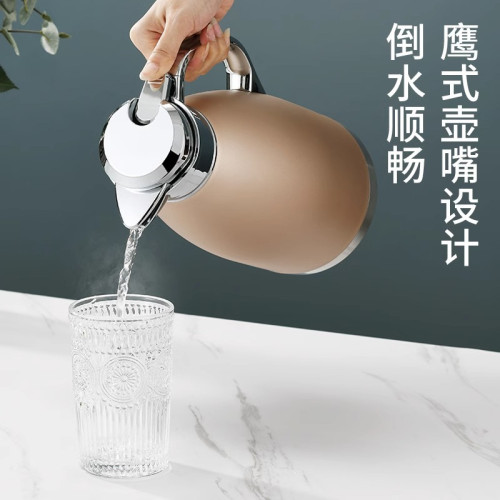 316真空保溫水壺酒店大容量羅馬壺雙層保溫瓶泡茶壺熱水瓶暖水壺