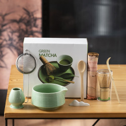 日式仿宋點茶器具抹茶套裝茶筅點茶工具茶道配件竹筅百本立禮盒裝