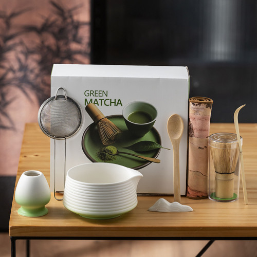 日式仿宋點茶器具抹茶套裝茶筅點茶工具茶道配件竹筅百本立禮盒裝