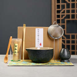 百本立抹茶碗套裝茶筅點茶打茶工具陶瓷茶碗日式家用攪拌器茶筅立