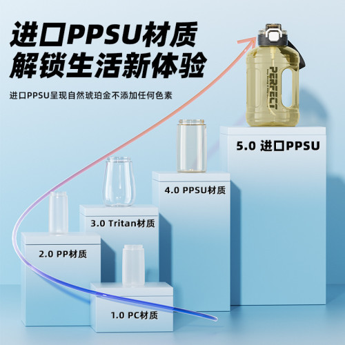 PPSU大容量噸噸杯耐高溫戶外運動水壺健身水桶男女夏季吸管杯