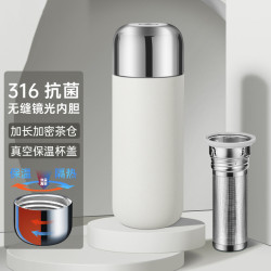 全鋼泡茶高檔保溫杯男女商務316不鏽鋼可攜式車用杯茶水分離杯