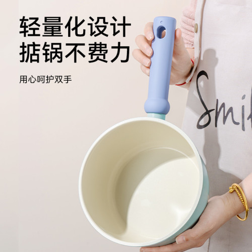 新款陶瓷釉奶鍋家用奶鍋嬰兒寶寶輔食鍋熱奶鍋通用爐灶一人份湯鍋