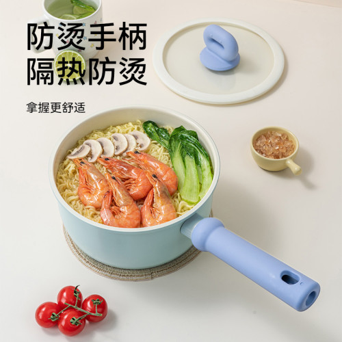 新款陶瓷釉奶鍋家用奶鍋嬰兒寶寶輔食鍋熱奶鍋通用爐灶一人份湯鍋