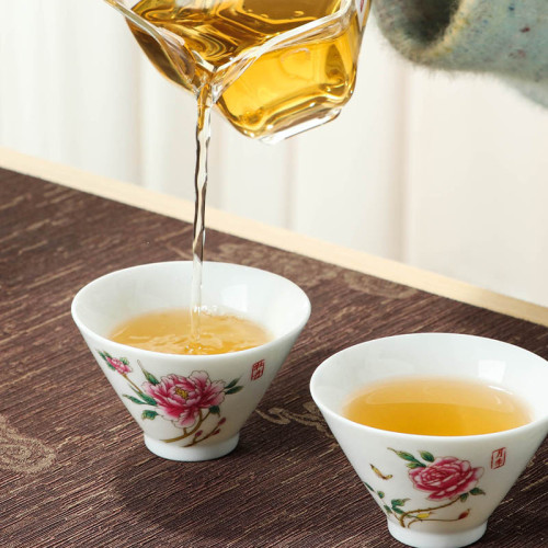白瓷杯12花神與12生肖卡通品茗杯子個性禮品陶瓷玉盞功夫茶