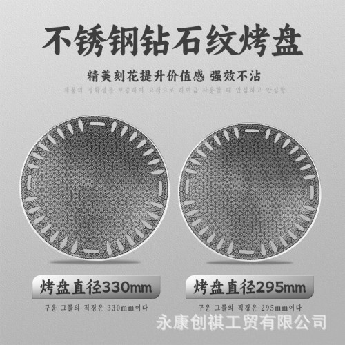 不鏽鋼商烤盤用加厚方格烤盤炭火家用烤肉盤蜂窩盤燒烤篦子炭火
