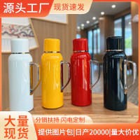 316不鏽鋼傳家壺智能機械顯溫水壺 大容量手柄保溫水杯家用燜茶壺