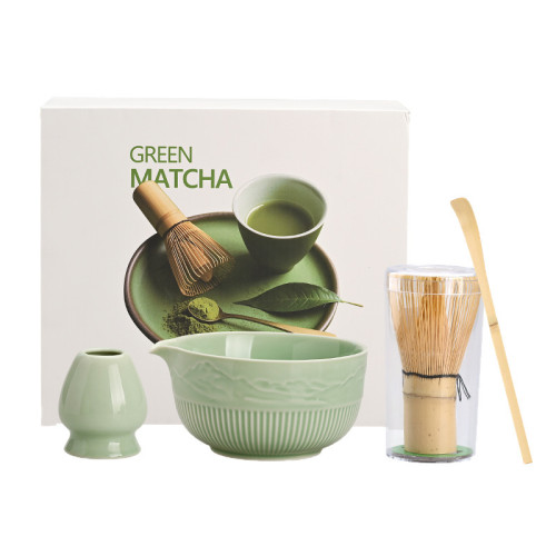 抹茶茶具套裝7件套4件套抹茶碗帶嘴日式茶筅白本立茶筅立