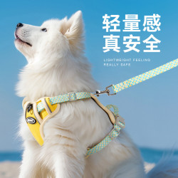 狗狗胸背帶寵物背心式牽引繩可調節大中小型犬防爆沖防掙脫遛狗繩