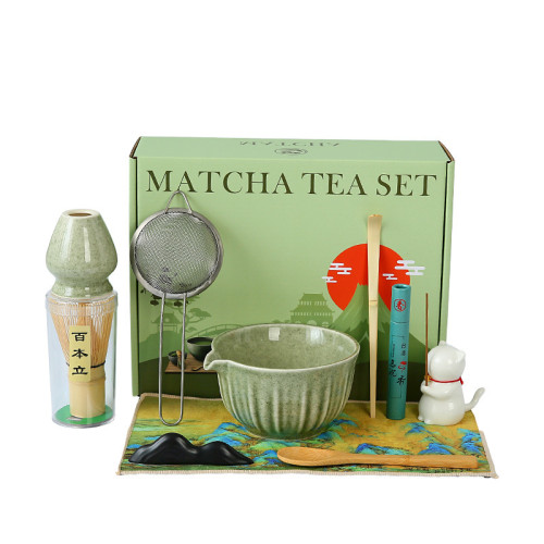 抹茶碗打抹茶工具刷日本點茶碗抹茶杯粉碗攪拌器茶筅器具套裝