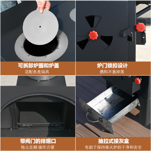 柴火灶家用燒木柴大鍋台農村無煙移動土灶台可攜式多功能灶爐用柴爐