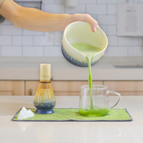 抹茶攪拌器套裝儀式抹茶套裝支架茶筅百本立製作早餐拿鐵7件套裝