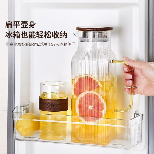 夏天冰箱冷水壺家用涼水壺玻璃儲水冷泡耐高溫杯泡茶壺水瓶