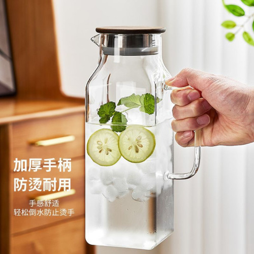 夏天冰箱冷水壺家用涼水壺玻璃儲水冷泡耐高溫杯泡茶壺水瓶