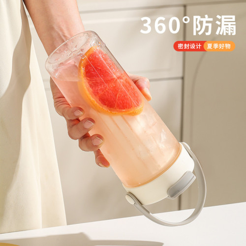 夏季高顔值塑膠杯可攜式雙飲吸管杯子女耐高溫可攜式Tritan咖啡杯